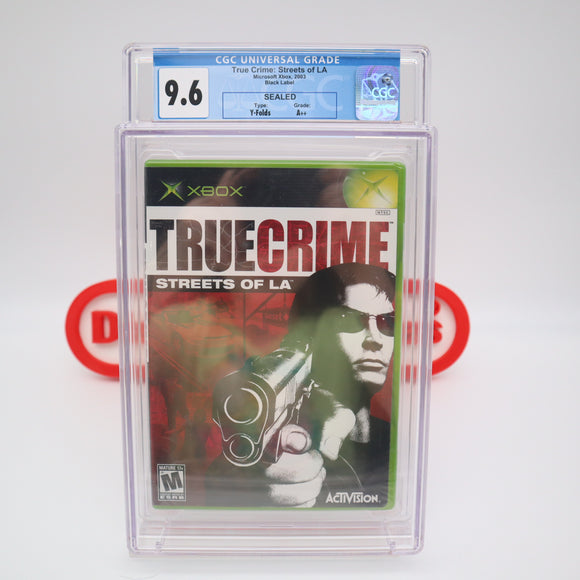 TRUE CRIME STREATS OF LA - CGC GRADED 9.6 A++! BLACK LABEL - NEW & Factory Sealed! (XBox)