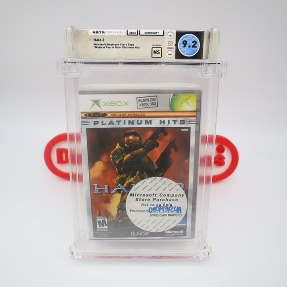 HALO 2 II - EMPLOYEE STORE COPY! WATA GRADED 9.2 NS! NEW & Factory Sealed! (XBOX)