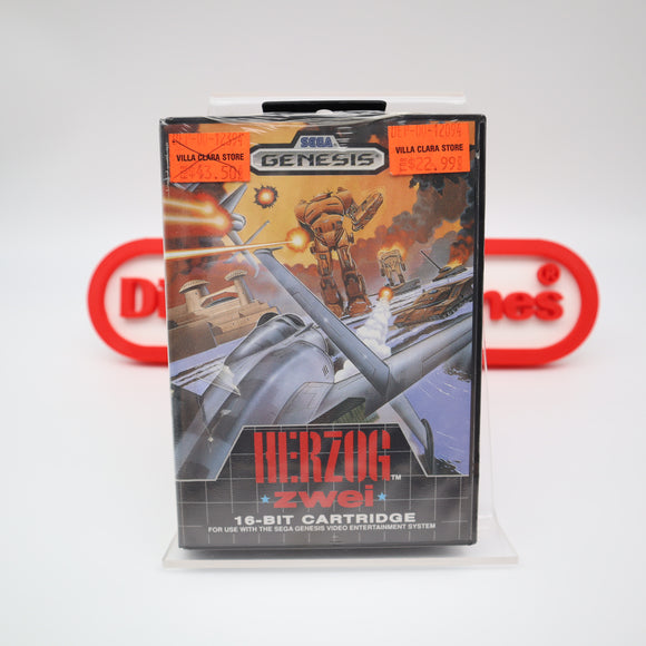 HERZOG ZWEI - NEW & Factory Sealed with Authentic Tube Seal! (Sega Genesis)