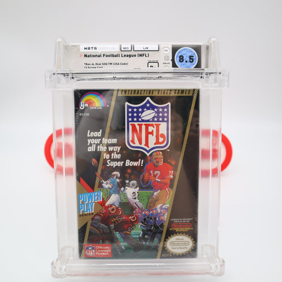 NATIONAL FOOTBALL LEAGUE / NFL FOOTBALL - WATA GRADED 8.5 B+! NEW & Factory Sealed with Authentic H-Seam! (NES Nintendo