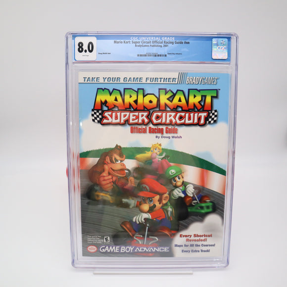 GBA Game Boy Advance STRATEGY GUIDE - MARIO KART SUPER CIRCUIT: OFFICIAL RACING GUIDE - CGC GRADED 8.0