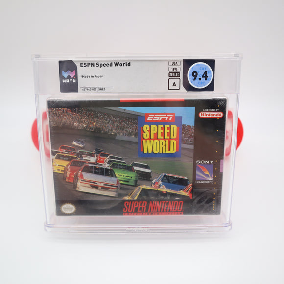 ESPN SPEED WORLD NASCAR RACING - WATA GRADED 9.4 A! NEW & Factory Sealed! (SNES Super Nintendo)