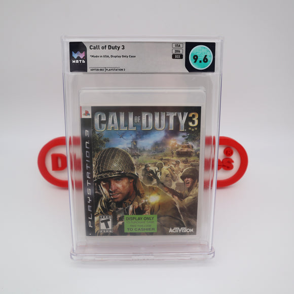 COD CALL OF DUTY 3 III - FDO / FOR DISPLAY ONLY BOX / STORE DISPLAY! WATA GRADED 9.6! (PS3 PlayStation 3)