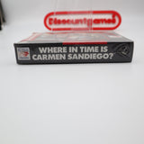 WHERE IN TIME IS CARMEN SANDIEGO? NEW & Factory Sealed with Authentic V-Seam! (SNES Super Nintendo)