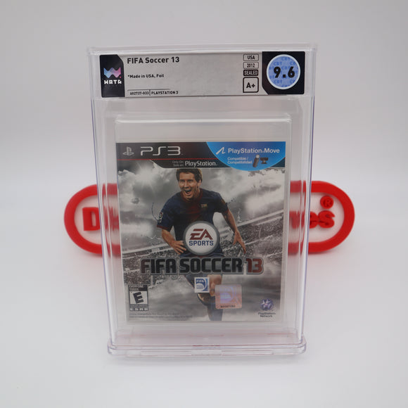 FIFA SOCCER 13 2013 - MESSI FOIL COVER! WATA GRADED 9.6 A+! NEW & Factory Sealed! (PS3 PlayStation 3)