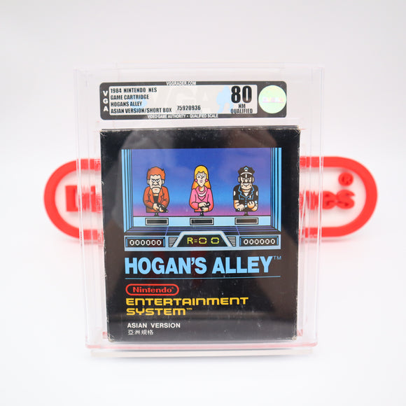 SHORT BOX HOGAN'S ALLEY - VGA GRADED 80 NM SILVER! NEW & UNUSED! (NES Nintendo / FAMICOM)