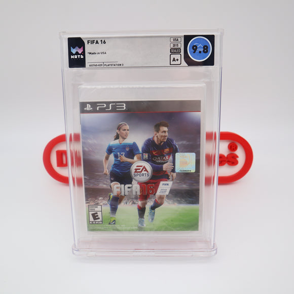 FIFA SOCCER 16 2016 - MESSI COVER! WATA GRADED 9.8 A+! NEW & Factory Sealed! (PS3 PlayStation 3)