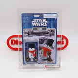 STAR WARS / DISNEY DROID FACTORY: R6-SNO Snowman Droid! AFA GRADED 8.5 NM - NEW Authentic & Factory Sealed! (MOC Star Wars Figure)