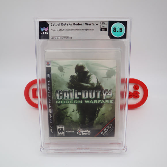 CALL OF DUTY 4: MODERN WARFARE - GAMESTOP PROMOTIONAL FOR DISPLAY ONLY BOX / STORE DISPLAY! WATA GRADED 8.5! (PS3 PlayStation 3)