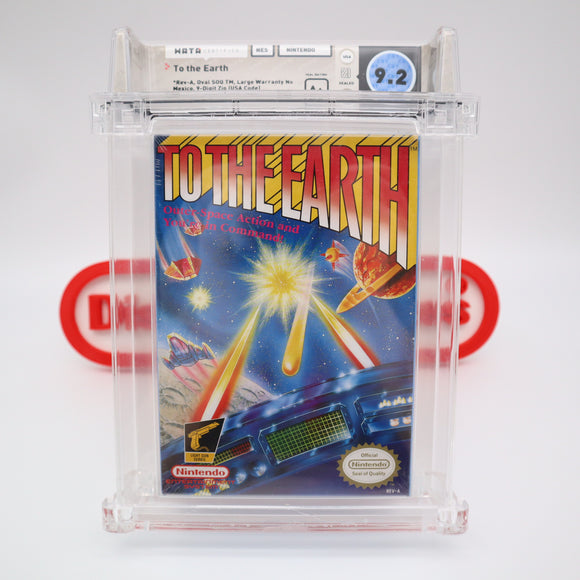 TO THE EARTH - WATA GRADED 9.2 A+! NEW & Factory Sealed with Authentic H-Seam! (NES Nintendo)