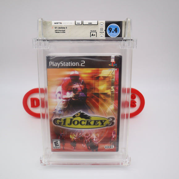 G1 JOCKEY 3 HORSE RACING - WATA GRADED 9.4 A+! NEW & Factory Sealed! (PS2 PlayStation 2)