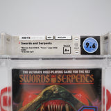 SWORDS AND & SERPENTS - WATA GRADED 9.6 A+! NEW & Factory Sealed with Authentic H-Seam! (NES Nintendo)