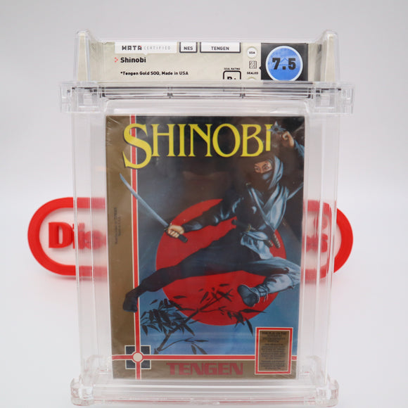 SHINOBI - WATA GRADED 7.5 B+! NEW & Factory Sealed with Authentic V-Overlap Seam! (NES Nintendo)
