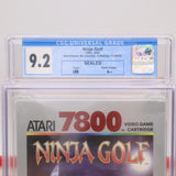 NINJA GOLF - CGC GRADED 9.2 A++! NEW & Factory Sealed! (Atari 7800)