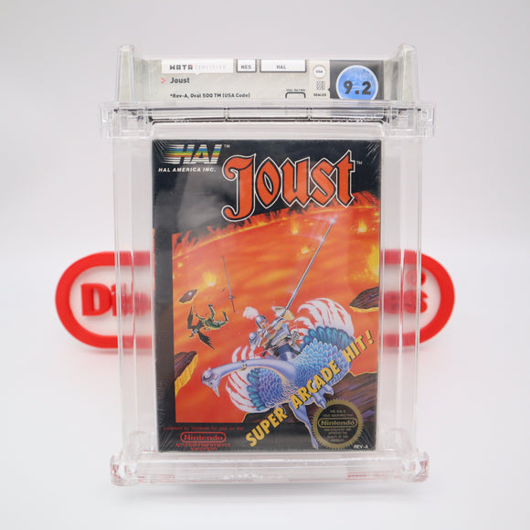 JOUST - ROUND SOQ! WATA GRADED 9.2 A! NEW & Factory Sealed with Authentic H-Seam! (NES Nintendo)