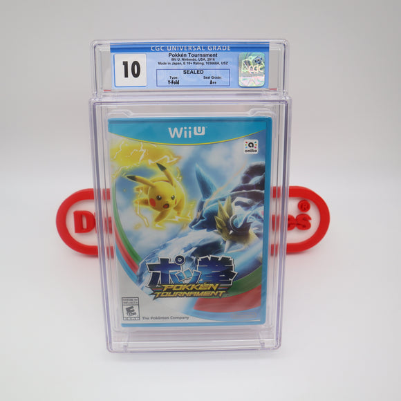 POKEMON / PIKACHU: POKKEN TOURNAMENT (US VERSION!) - HIGHEST/PERFECT GRADED CGC 10 A++! NEW & Factory Sealed! (Nintendo Wii U)
