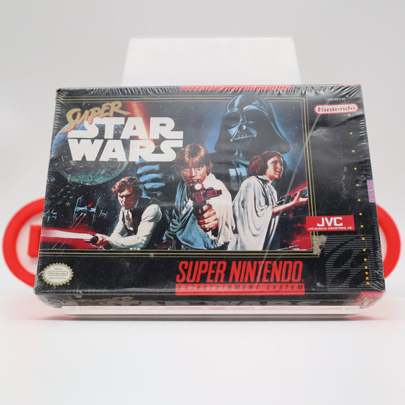 SUPER STAR WARS - JVC FIRST PRINT! NEW & Factory Sealed with Authentic V-Seam! (SNES Super Nintendo)