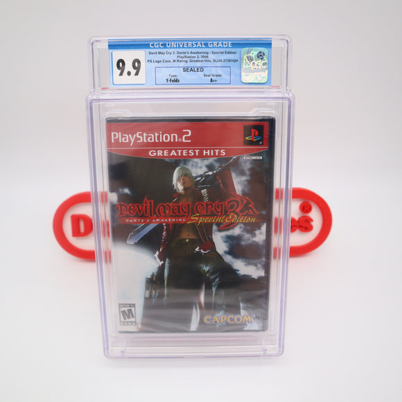 DEVIL MAY CRY 3 III: DANTE'S AWAKENING SPECIAL EDITION! CGC GRADED 9.9 A++! NEW & Factory Sealed! (PS2 PlayStation 2)
