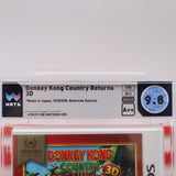 DONKEY KONG COUNTRY RETURNS 3D - WATA GRADED 9.8 A++! NEW & Factory Sealed! (Nintendo 3DS)