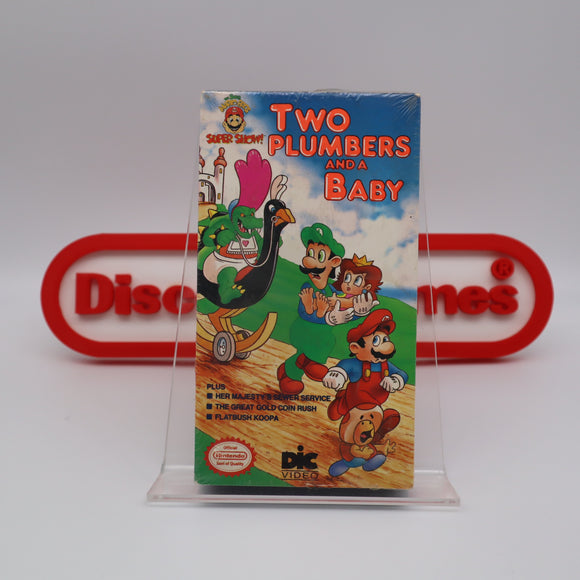 MARIO SUPER SHOW: TWO PLUMBERS AND A BABY - NEW & Factory Sealed with Authentic V-Overlap Seam! (VHS)