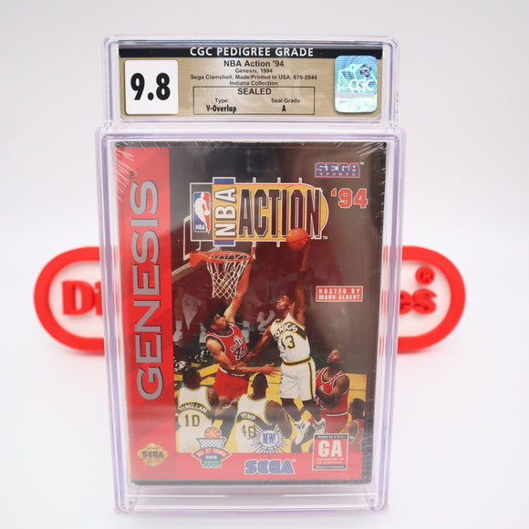 NBA ACTION '94 1994 - CGC GRADED 9.8 A! NEW & Factory Sealed! (Sega Genesis)