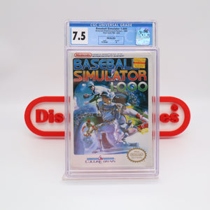 BASEBALL SIMULATOR 1.000 - CGC GRADED 7.5 A! NEW & Factory Sealed with Authentic H-Seam! (NES Nintendo)
