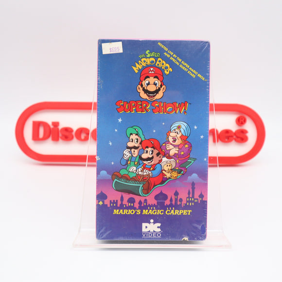 SUPER MARIO BROS. SUPER SHOW! MARIO'S MAGIC CARPET - NEW & Factory Sealed! (VHS)