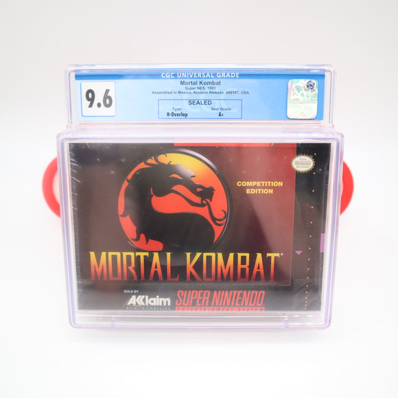 MORTAL KOMBAT: COMPETITION EDITION! CGC GRADED 9.6 A+! NEW & Factory Sealed! (SNES Super Nintendo)