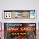 HIGH SPEED PINBALL - CGC PEDIGREE GRADED 8.0 A++! NEW & Factory Sealed with Authentic H-Seam! (NES Nintendo)