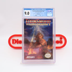 WIZARDS & WARRIORS II 2: IRONSWORD / IRON SWORD - CGC GRADED 9.0 A! NEW & Factory Sealed with Authentic H-Seam! (NES Nintendo)