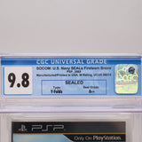 SOCOM: U.S. NAVY SEALS FIRETEAM BRAVO - WATA GRADED 9.8 A++! NEW & Factory Sealed! (PSP PlayStation Portable)