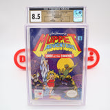JIM HENSON'S MUPPET ADVENTURE: "CHAOS AT THE CARNIVAL" - CGC PEDIGREE GRADED 8.5 A+! NEW & Factory Sealed with Authentic H-Seam! (NES Nintendo)