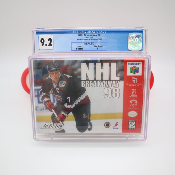 NHL BREAKAWAY 98 1998 HOCKEY - CGC GRADED 9.2 A! NEW & Factory Sealed! (Nintendo 64 N64)