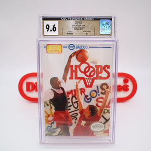HOOPS BASKETBALL - CGC PEDIGREE GRADED 9.6 A+! NEW & Factory Sealed with Authentic H-Seam! (NES Nintendo)