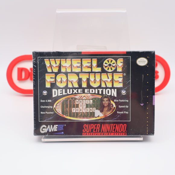 WHEEL OF FORTUNE: DELUXE EDITION - NEW & Factory Sealed with Authentic H-Overlap Seam! (SNES Super Nintendo)