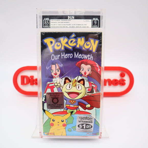 POKEMON - IGS GRADED 8.5 Box / 9 Seal! NEW & Factory Sealed with Authentic V-Overlap Seam! (VHS)