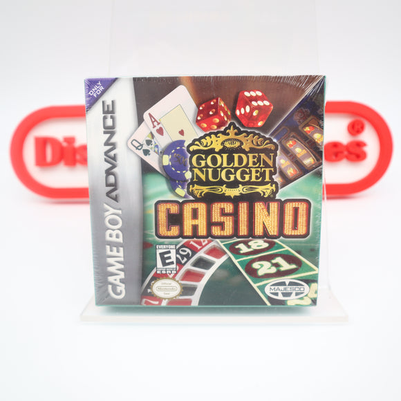 GOLDEN NUGGET CASINO - NEW & Factory Sealed with Authentic 3-Sided Seam! (GBA Game Boy Advance)