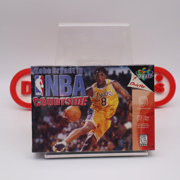 KOBE BRYANT in NBA COURTSIDE - NEW & Factory Sealed with Authentic V-Seam! (N64 Nintendo 64)