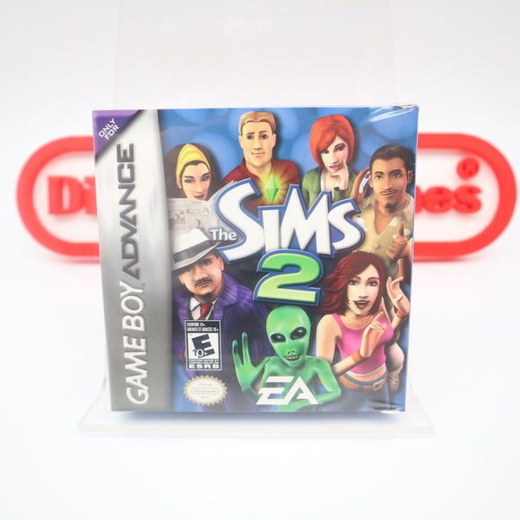 THE SIMS 2 II - NEW & Factory Sealed with Authentic H-Overlap Seam! (GBA Game Boy Advance)
