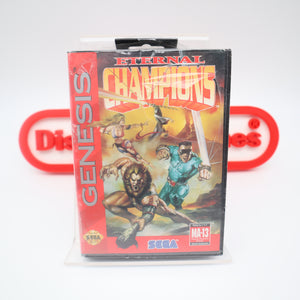 ETERNAL CHAMPIONS - NEW & Factory Sealed with Authentic V-Overlap Seam! (Sega Genesis)