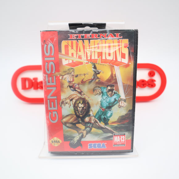 ETERNAL CHAMPIONS - NEW & Factory Sealed with Authentic V-Overlap Seam! (Sega Genesis)