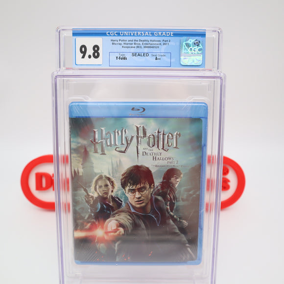 HARRY POTTER AND THE DEATHLY HALLOWS: PART 2 - CGC GRADED 9.8 A++! NEW & Factory Sealed! (BLU-RAY)