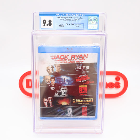 THE JACK RYAN 5 MOVIE COLLECTION - CGC GRADED 9.8 A++! NEW & Factory Sealed! (BLU-RAY)