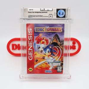 SONIC SPINBALL / SONIC THE HEDGEHOG PINBALL - WATA GRADED 9.2 A! NEW & Factory Sealed! (Sega Genesis)