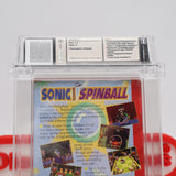 SONIC SPINBALL / SONIC THE HEDGEHOG PINBALL - WATA GRADED 9.2 A! NEW & Factory Sealed! (Sega Genesis)