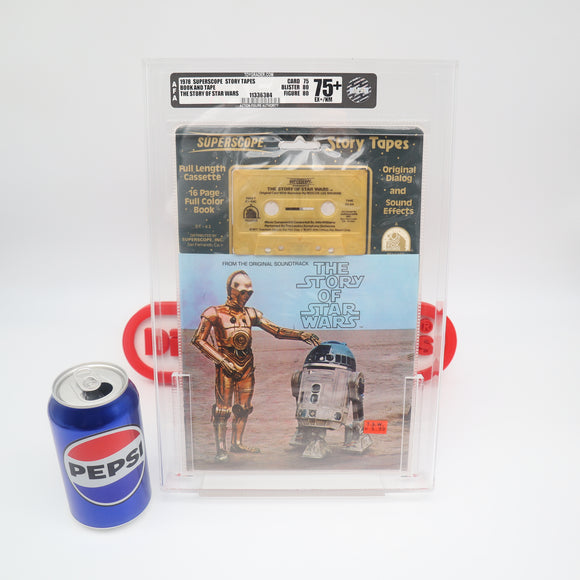 THE STORY OF STAR WARS - 1978SUPERSCOPE STORY BOOK & CASSETTE TAPE - AFA GRADED 75+ EX+/NM - NEW Authentic & Factory Sealed!