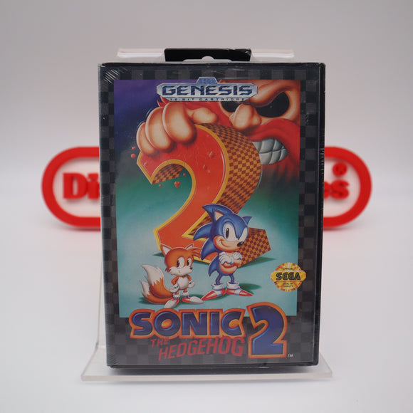 SONIC THE HEDGEHOG 2 II - NEW & Factory Sealed with Authentic V-Overlap Seam! (Sega Genesis)