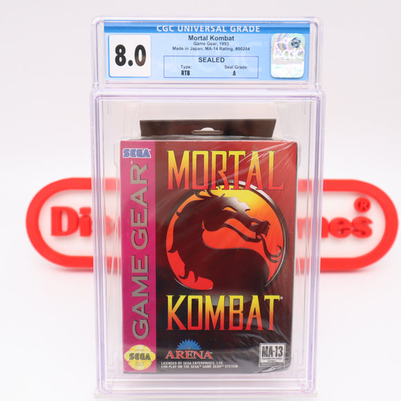 MORTAL KOMBAT - CGC GRADED 8.0 A! NEW & Factory Sealed! (Sega Game Gear)