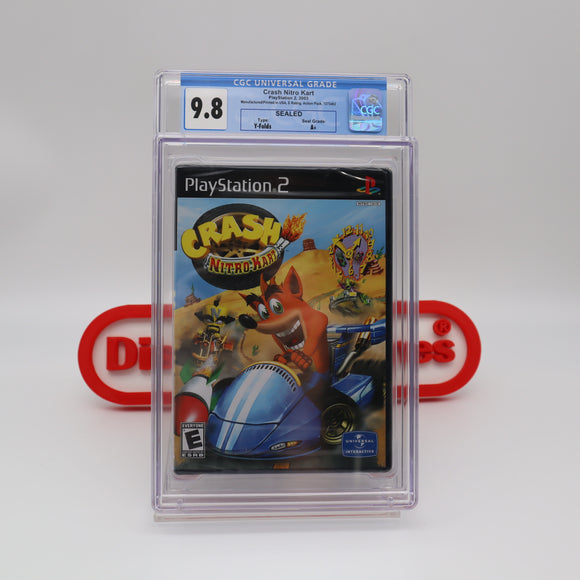 CRASH BANICOOT - NITRO KART / CART - CGC GRADED 9.8 A+! NEW & Factory Sealed! (PS2 PlayStation 2)