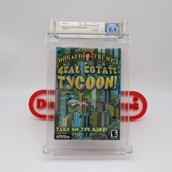 DONALD TRUMP'S REAL ESTATE TYCOON  - WATA GRADED 9.4  A+! NEW & Factory Sealed! (PC Computer Game)